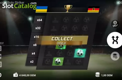 画面7. Soccer Solo Striker カジノスロット