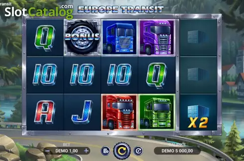 Game Screen. Europe Transit slot