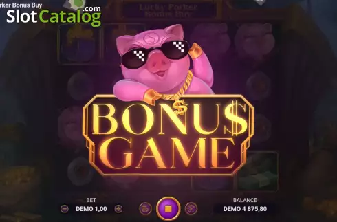 Bonus Game Win Screen. Lucky Porker slot