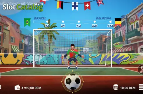 Game screen. Penalty Shoot-Out: Street slot