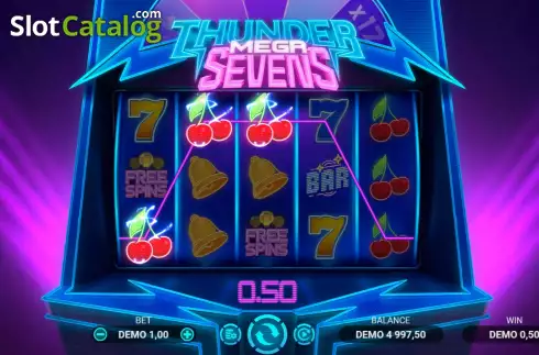 Ekran3. Thunder Mega Sevens yuvası