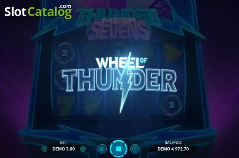 Ekran5. Thunder Mega Sevens yuvası