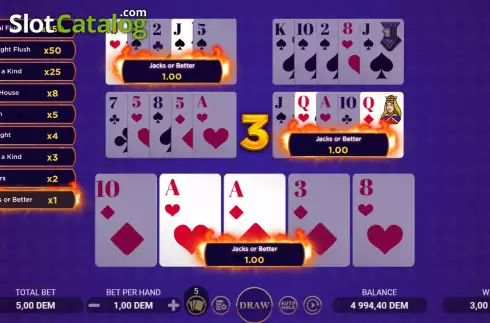 Skärmdump3. Video Poker (Evoplay) slot
