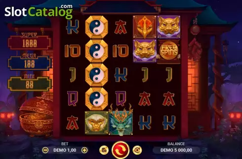 Game screen. Legacy of the Sages slot