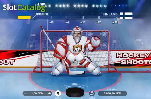Game screen. Hockey Shootout slot