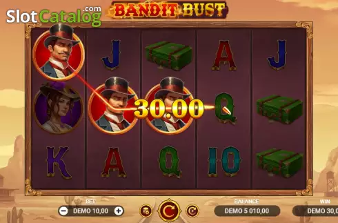 Win screen. Bandit Bust slot