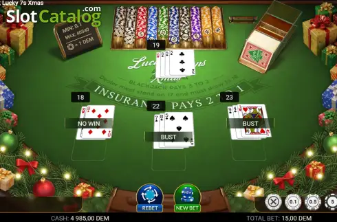 Blackjack Lucky 7s Xmas demo. Blackjack Lucky 7s Xmas slot