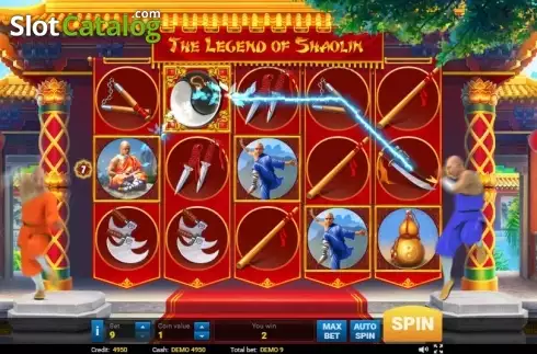 Wild Win screen. The Legend of Shaolin slot