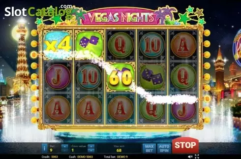 Skärmdump4. Vegas Nights (Evoplay) slot