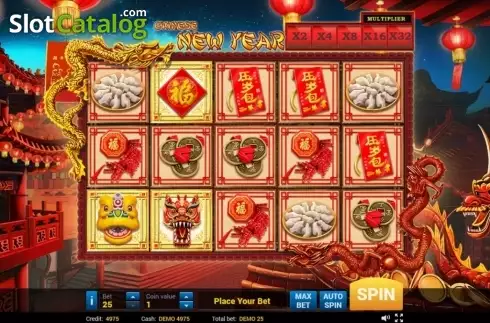 Schermo2. Chinese New Year (Evoplay) slot