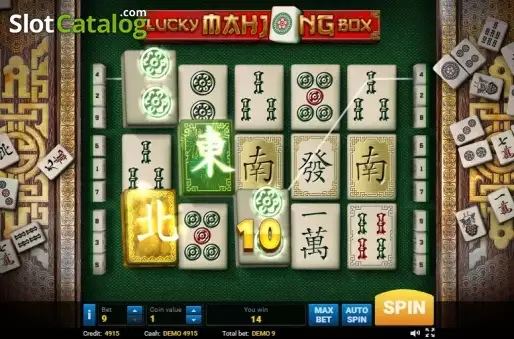 Wild Win screen. Lucky Mahjong Box slot