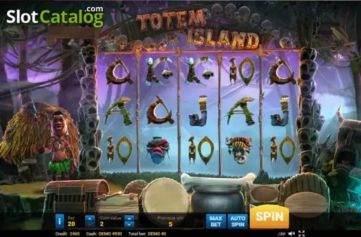 Reel screen. Totem Island slot