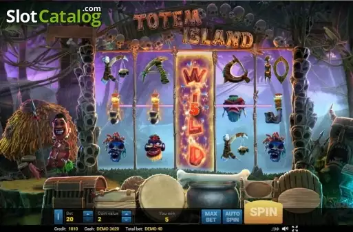 Expanding Sympbols screen. Totem Island slot