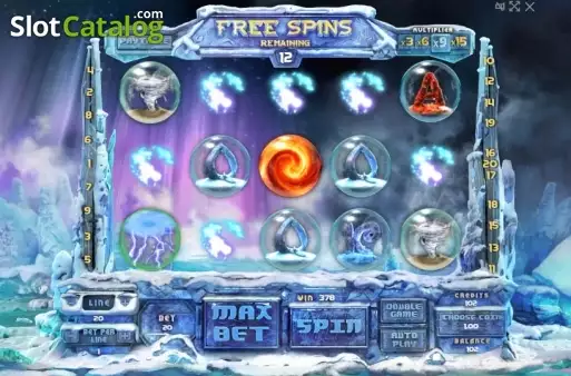 Free Spins screen. Mystery Planet slot