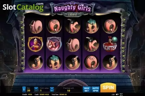 Reel screen. Naughty Girls Cabaret slot
