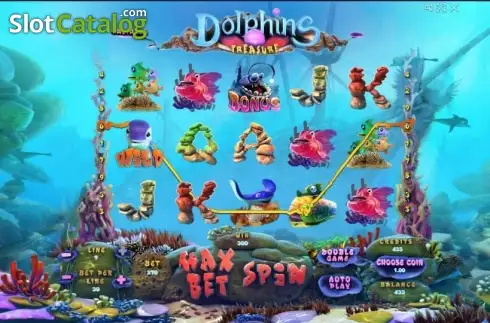 Wild Win screen. Dolphins Treasure slot