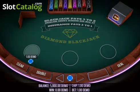 Ekran3. Diamond Blackjack yuvası