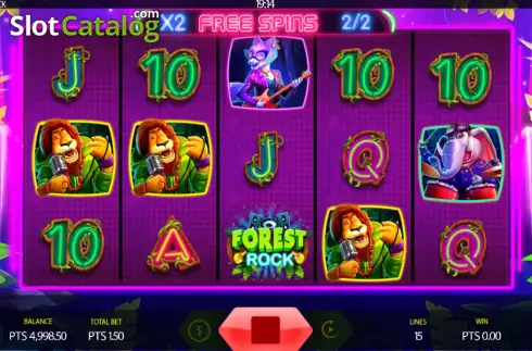 Free Spins screen 3. Forest Rock slot