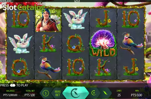 Game screen. Fairy in Wonderland slot