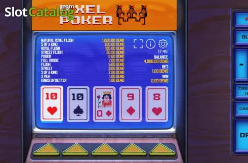 Game screen 2. Mega Pixel Poker slot