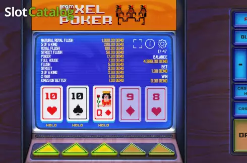Game screen 3. Mega Pixel Poker slot