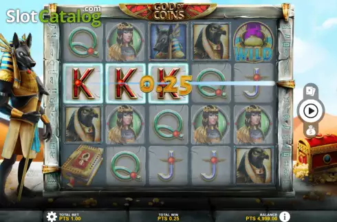 Win screen. God of Coins slot