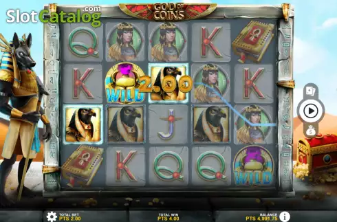 Win screen 2. God of Coins slot