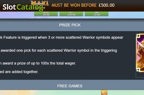 Prize Pick. Fae Legend Warrior Jackpot slot