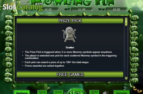 Prize Pick. Howling Fun slot