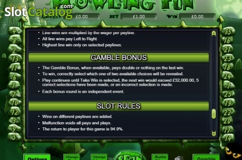 Gamble Bonus. Howling Fun slot