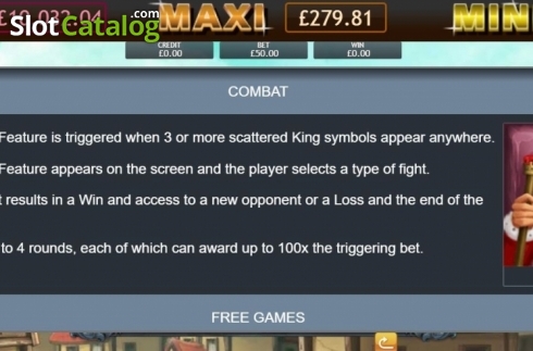Combat. Kingdom of Cash Jackpot slot