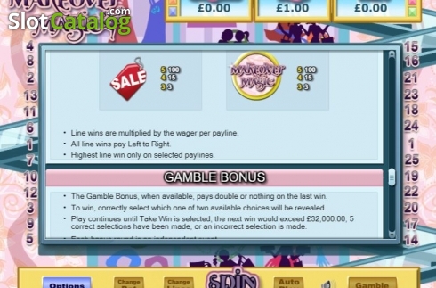 Gamble Bonus. Make Over Magic slot