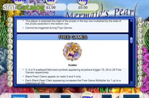 Free Games. Mermaid's Pearl (Eyecon) slot