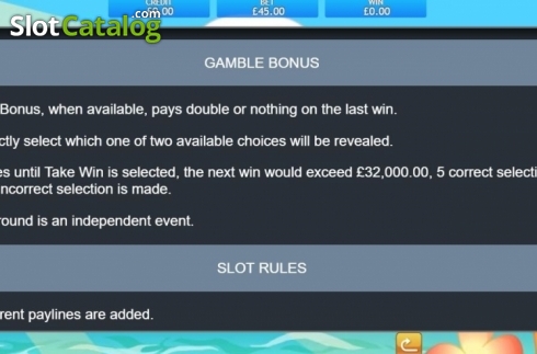 Gamble Bonus. Sunny Money slot