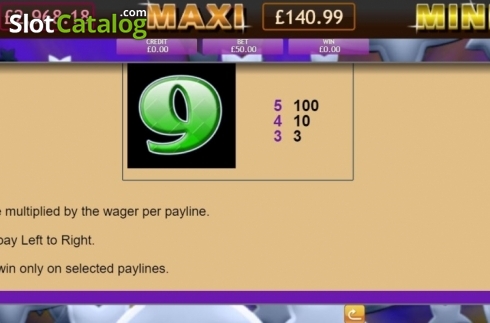 Paytable. White Wizard Jackpot slot