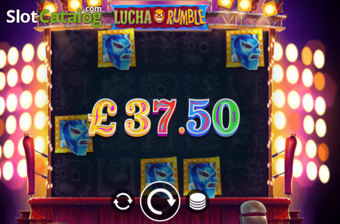 Win Screen 2. Lucha Rumble Jackpot slot