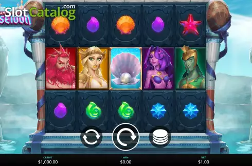 Game Screen. Champions of Poseidon slot