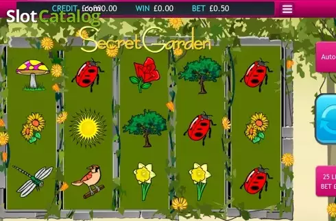 Reels screen. Secret Garden (Eyecon) slot