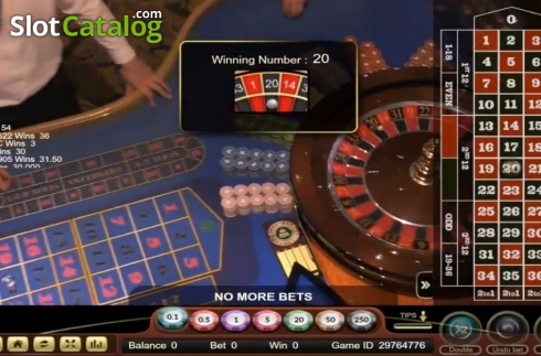 Game Screen. Live Royal Casino Roulette (Ezugi) slot