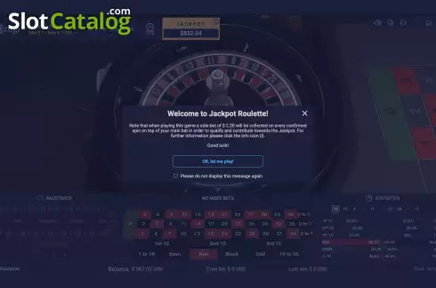 Start Screen. Jackpot Roulette (Ezugi) slot