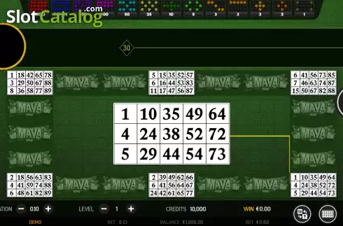 Game screen 2. Maya Bingo slot