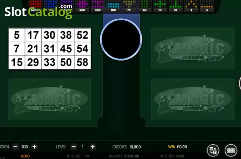 Game screen. Magic Champion slot