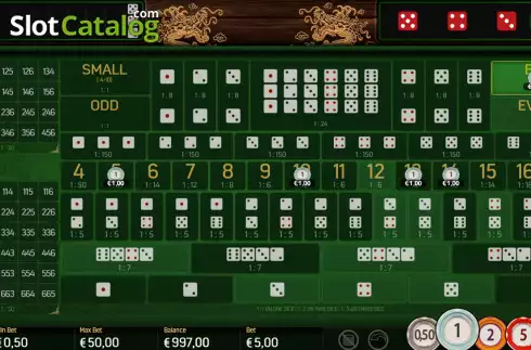 Game screen 3. Sicbo Macau slot
