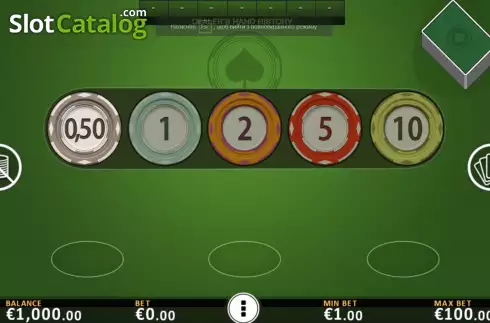 Game screen. Blackjack All Face Up slot