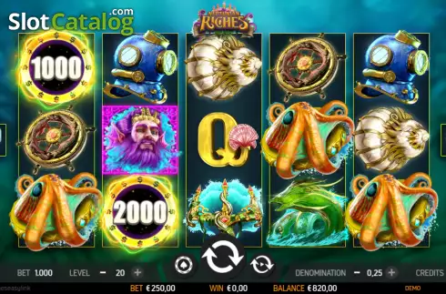 Game screen. Neptunian Riches Easy$Link slot