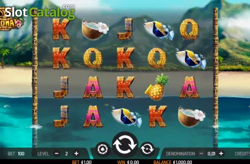 Game screen. Aloha! (FBM Digital Systems) slot