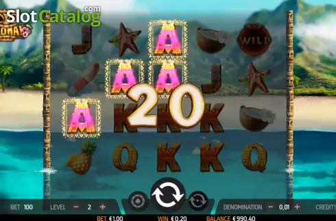Win screen 2. Aloha! (FBM Digital Systems) slot