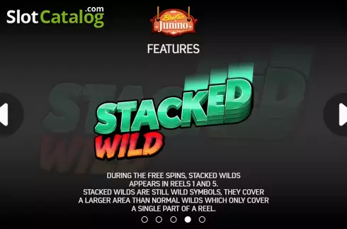 Stacked Wild screen. Bailao Junino slot