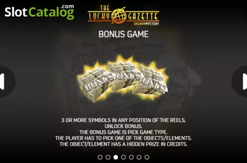 Game Features screen 2. The Lucky Gazette slot