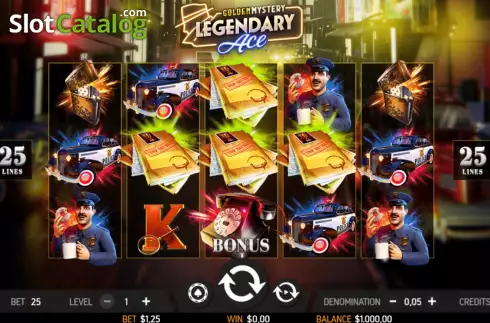 Game screen. Legendary Ace slot